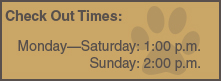 Check Out Times:
